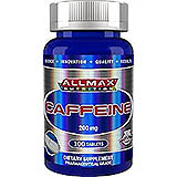 【iHerb】ALLMAX Nutrition, 100％純粋カフェイン+ハーフピルで簡単にカット、200 mg、100錠