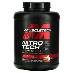  【iHerb】Muscletech, Nitro Tech（ニトロテック）、100％ホエイゴールド、ストロベリー、2.51kg（5.53ポンド）