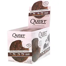  Quest Nutrition, プロテインクッキー、ダブルチョコレートチップ、12パック、各2.08 oz (59 g)