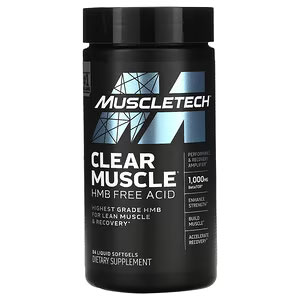 MuscleTech, Clear Muscle（クリアマッスル）、HMB遊離酸、液体ソフトジェル84粒