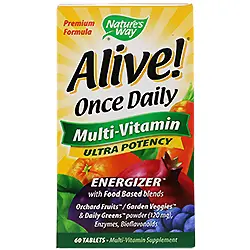  Nature's Way, Alive! Once Daily, Multi-Vitamin, 60 Tablets