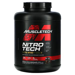 MuscleTech, Nitro Tech（ニトロテック）、100％ホエイゴールド、ホエイプロテインパウダー