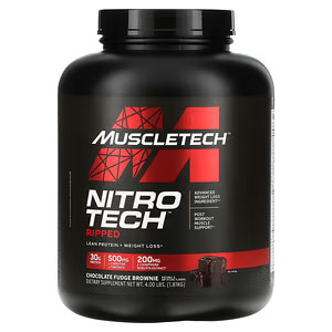 MuscleTech, Nitro Tech（ニトロテック）リップド、アルティメットプロテイン＋体重管理サポート